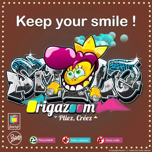 Toile graffiti Smile 10
