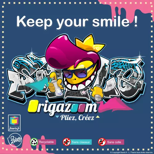 Toile graffiti Smile 21